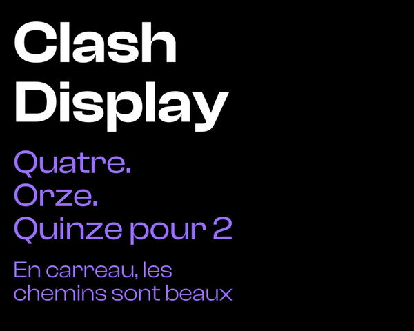 Une composition pour illustrer une typographie. La fonte est large. Les ouvertures contrastent avec les traits gras. Les glyphes semblent presque carrés, mais sont définitivement plus arrondi. Les terminaisons sont droites.