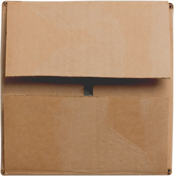Closed cardboard box with unknown contents.