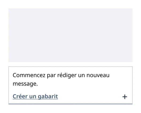 Une boite avec du contenu d'aide et un lien d'action.