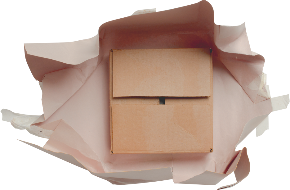 Boite de carton, déballée de son emballage papier