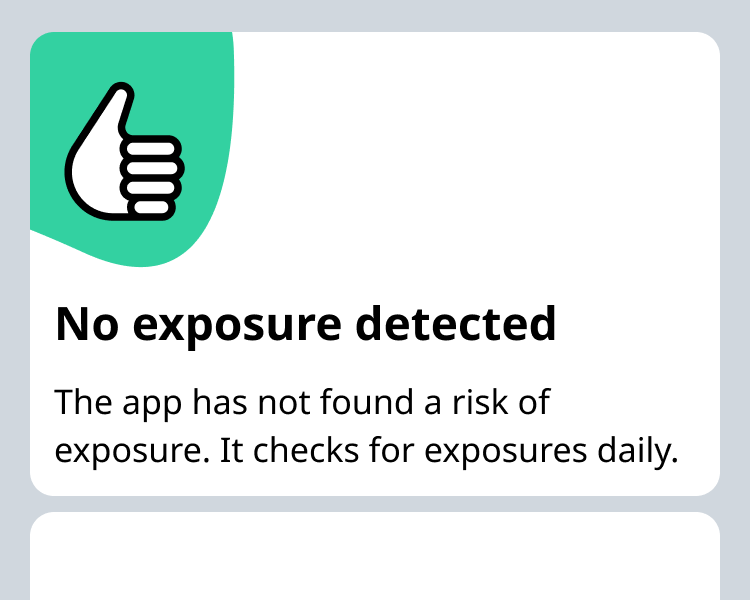 Une boite indique un statut OK. Une icône d'un pouce en l'air sur un fond vert offre une impression de sécurité. Le contenu principal renforce cette impression.