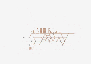 Des points sont disposés sur un fond clair. Certains points sont reliés par des traits de couleur brune, formant un réseau partiel entre certains points.